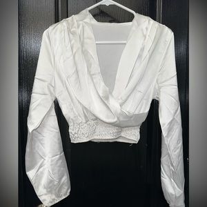 💙❤️ White satin shirt